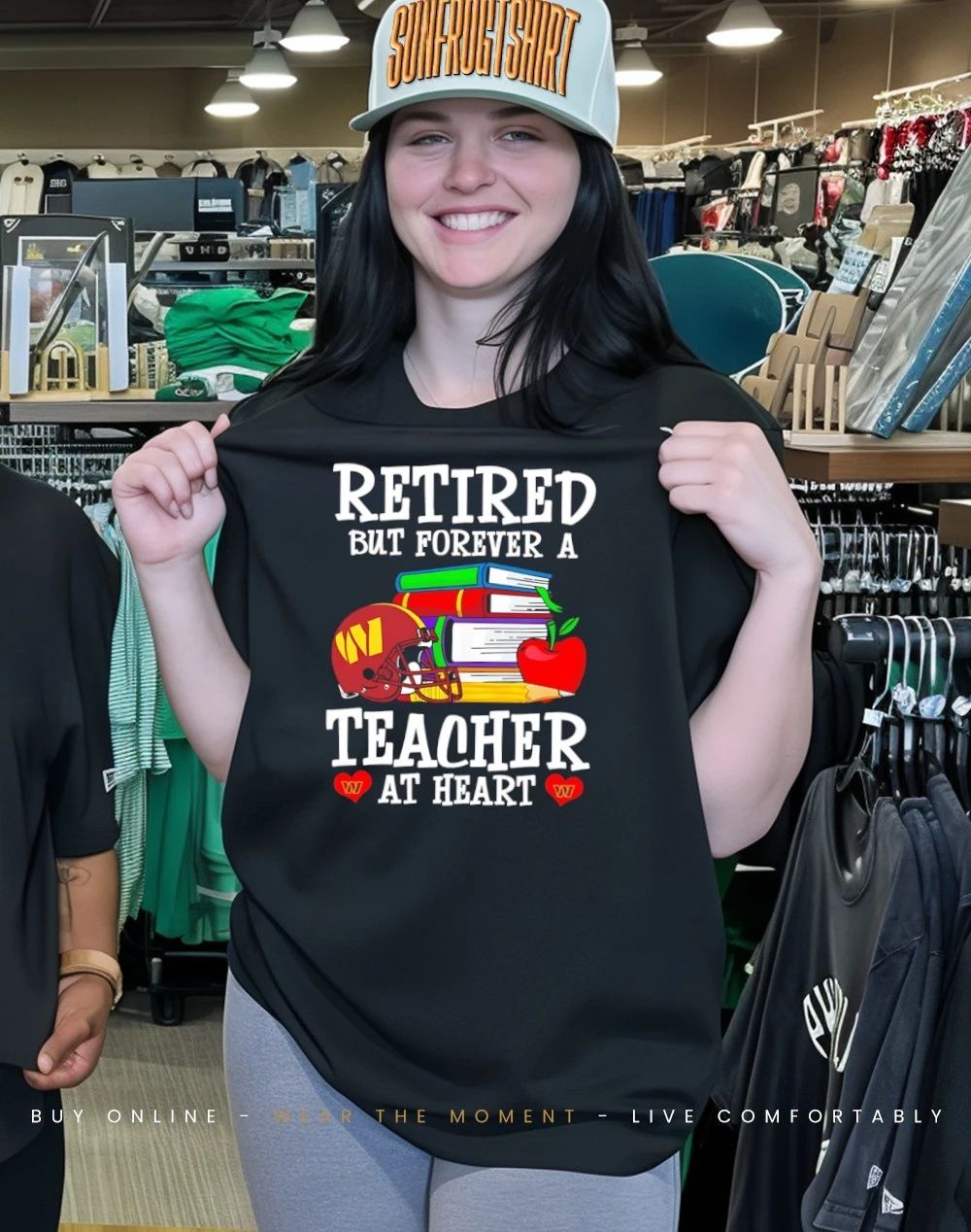 Washington Commanders Retired But Forever a Teacher At Heart shirt