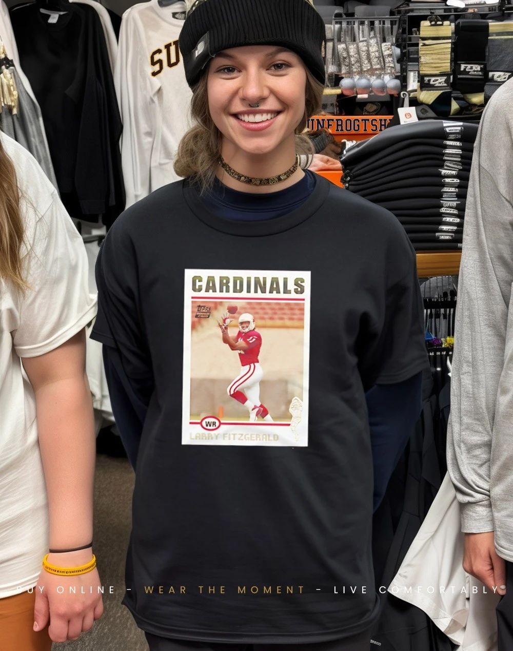 Larry Fitzgerald Cardinals 2004 Topps Football 1000 receptions shirt
