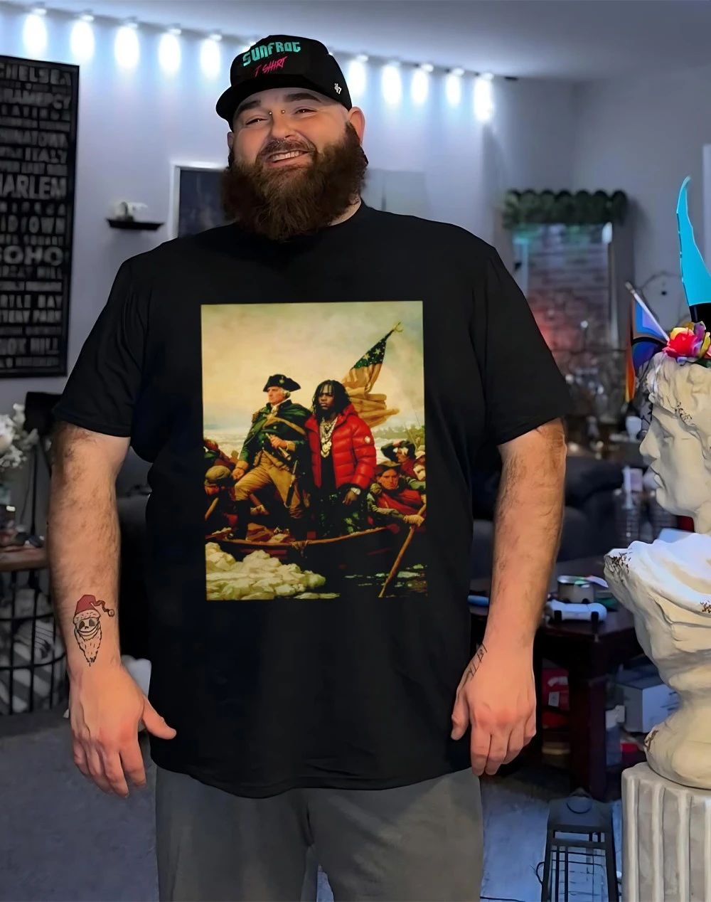 Chief Keef X Washington picture vintage shirt