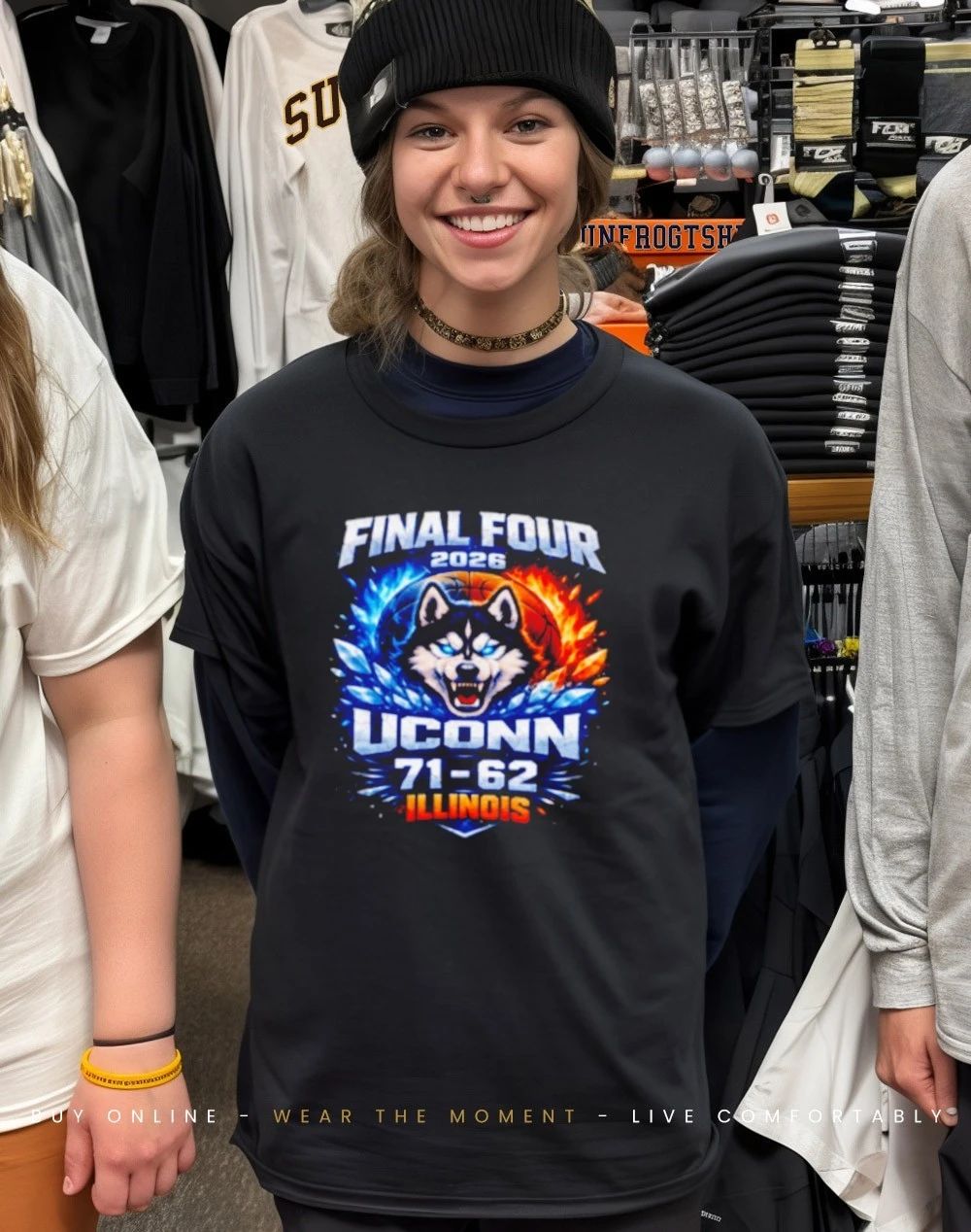 UConn Huskies Final Four 2026 Victory Illinois 71-62 men basketball shirt