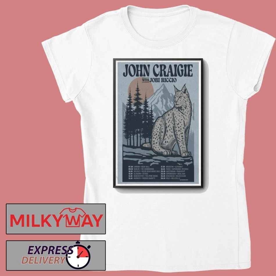 LIMITED Poster Jobi Riccio x John Craigie Tour 2026 shirt