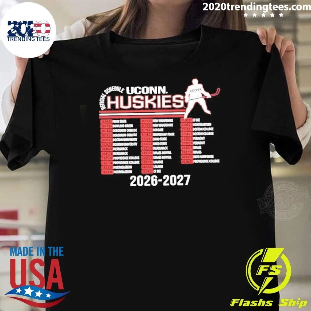 Uconn Huskies 2026-2027 Men’s Hockey Schedule Shirt