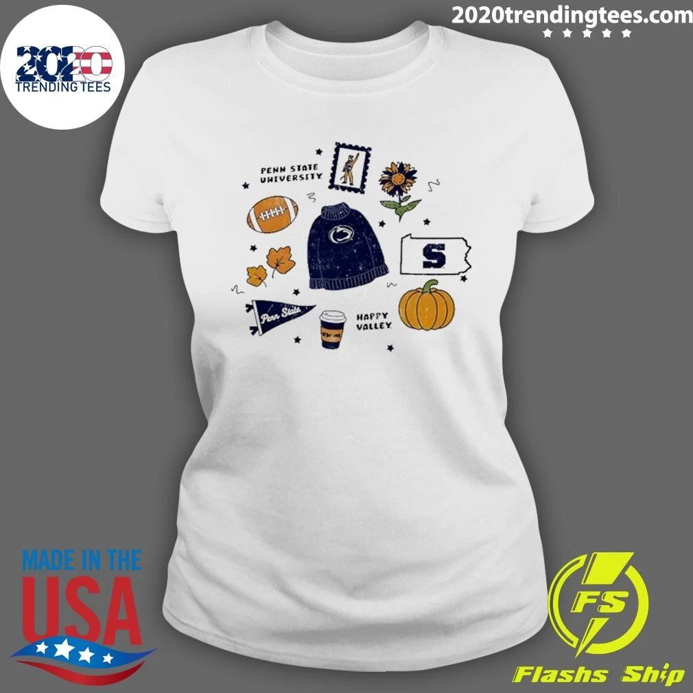 Penn State Nittany Lions Happy Valley Fall Scattered Icon Shirt