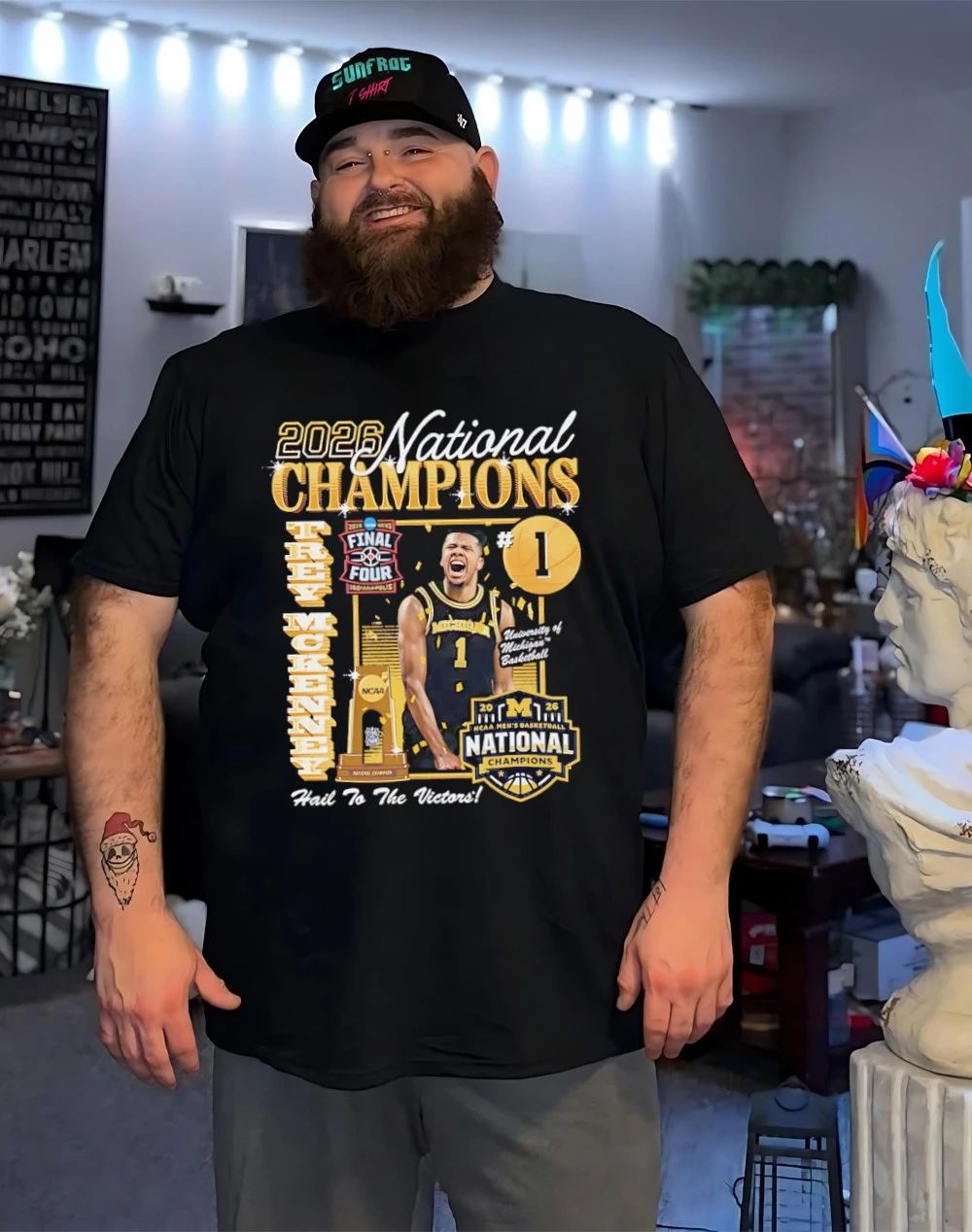 Trey McKenney 2026 Michigan Men’s Basketball National Champions hail to the victors shirt