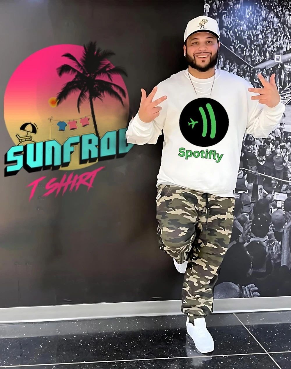 Spotifly Spotify parody logo shirt