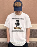 Fish come in 3 sizes small medium shirt