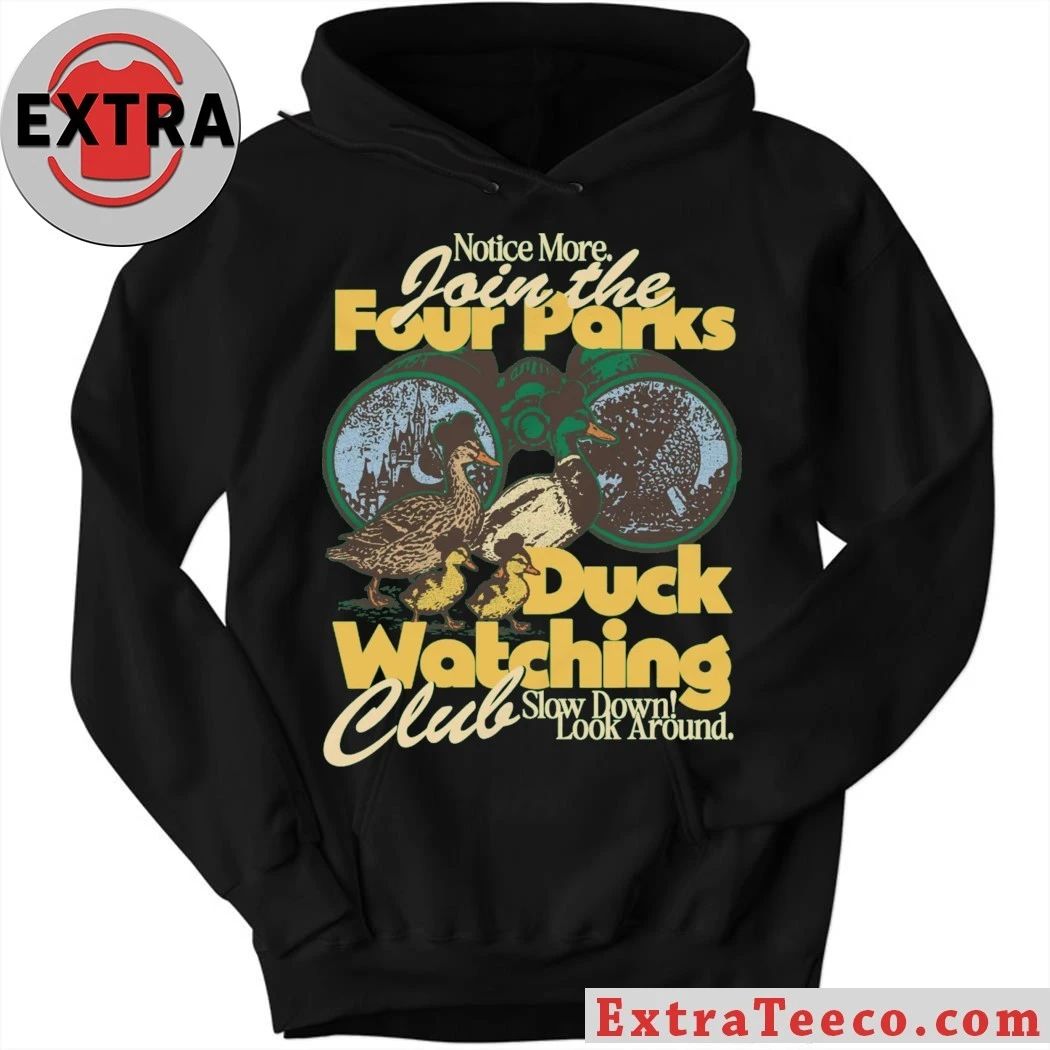 Notice Mỏe Join The Four Parks Duck Watching Club Youth Shirt