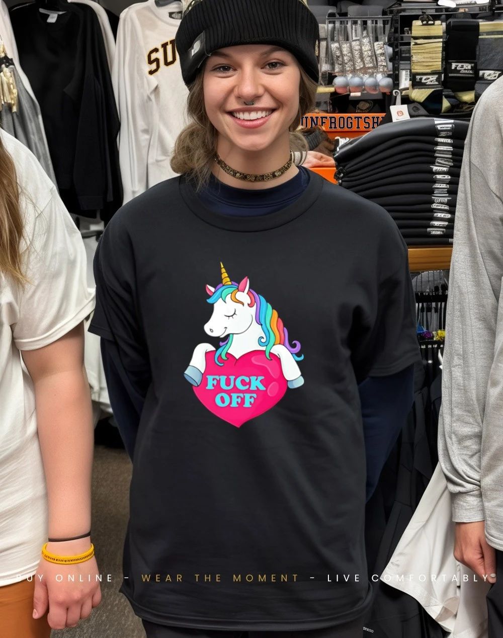Fuck Off Unicorn Heart shirt