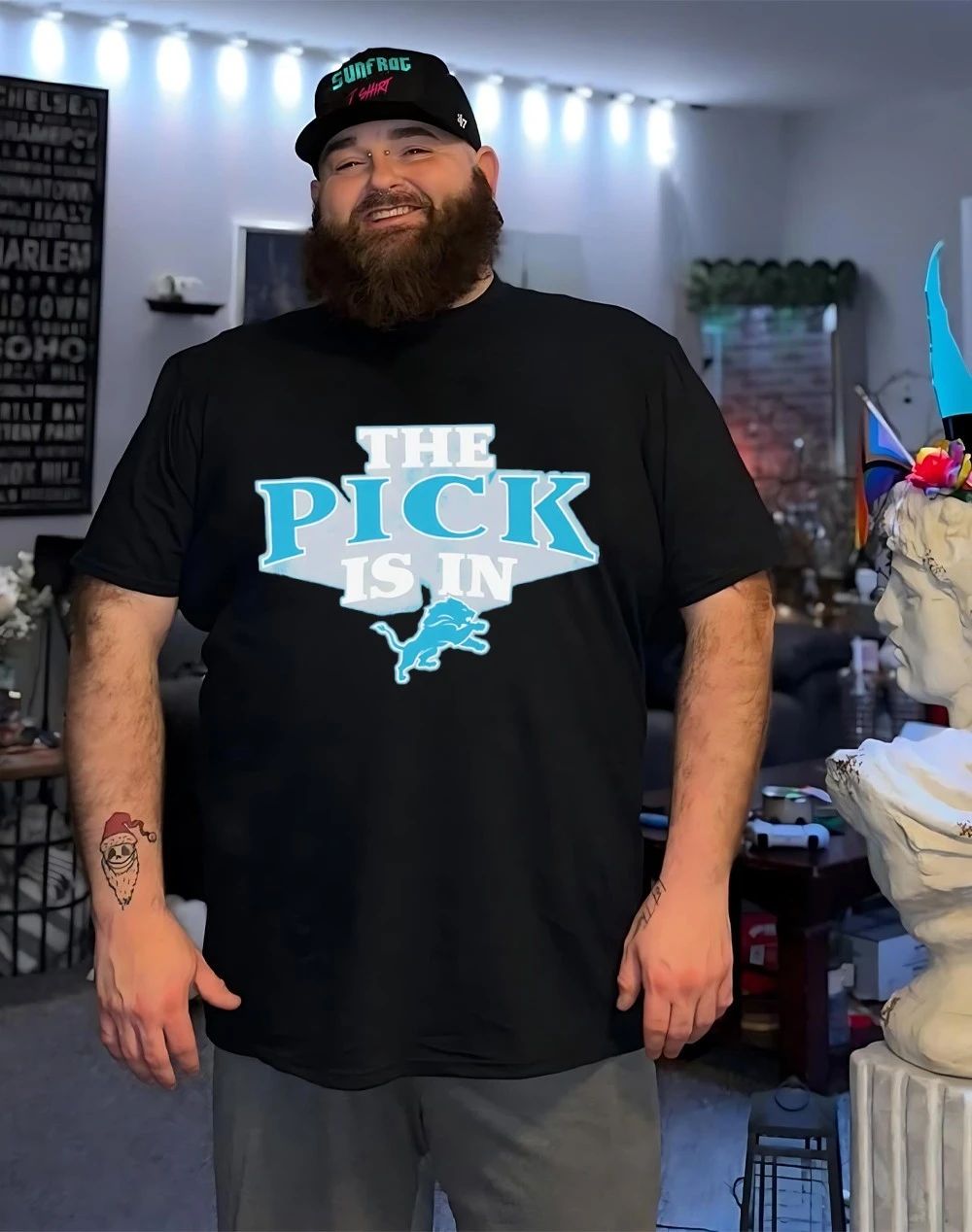 Detroit Lions The Pick Is In logo shirt