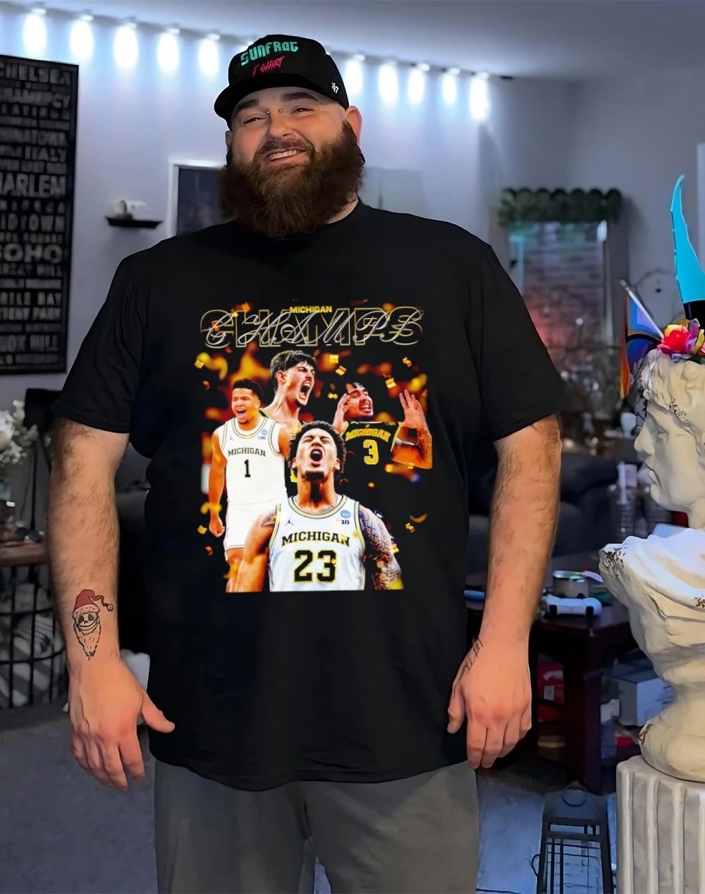 Michigan Wolverines Men’s Basketball 2026 National Champions player collage shirt