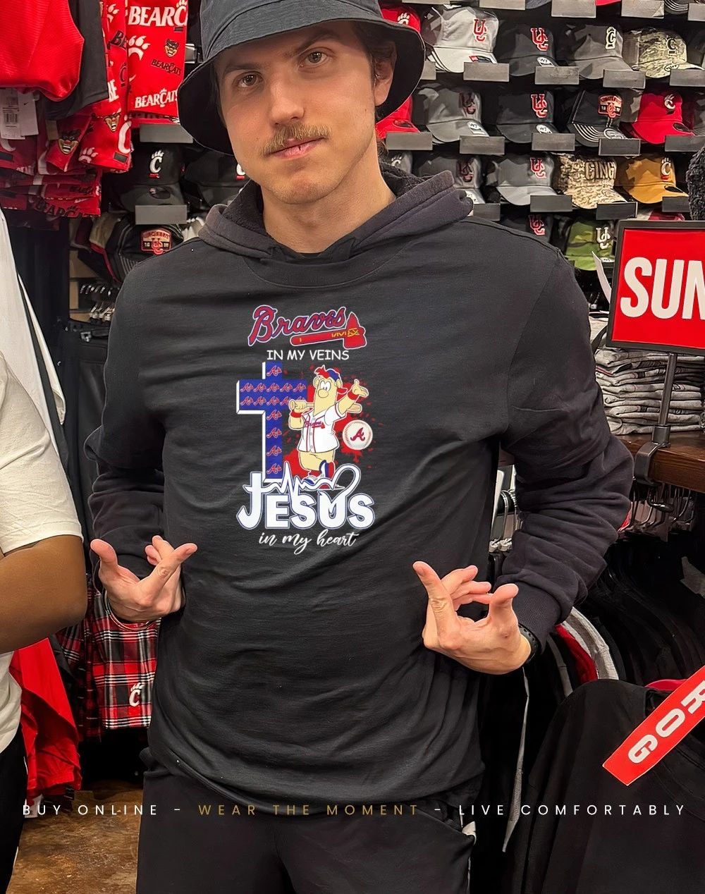 Braves In My Veins Jesus In My Heart mascot shirt