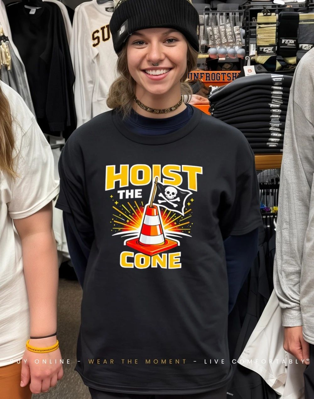 Hoist The Cone Pittsburgh Pirates Meme Traffic Cone shirt