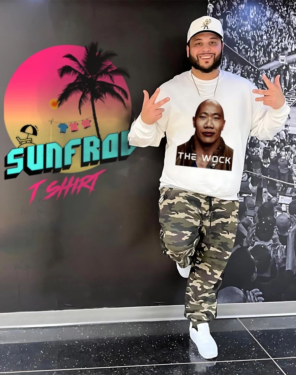 The Wock The Rock parody shirt