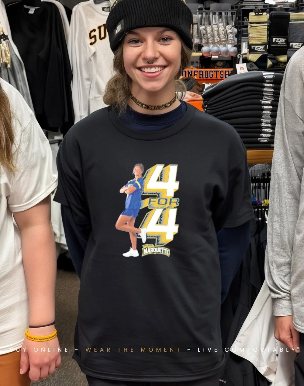 Dani Serrano we are Marquette 4 for 4 shirt
