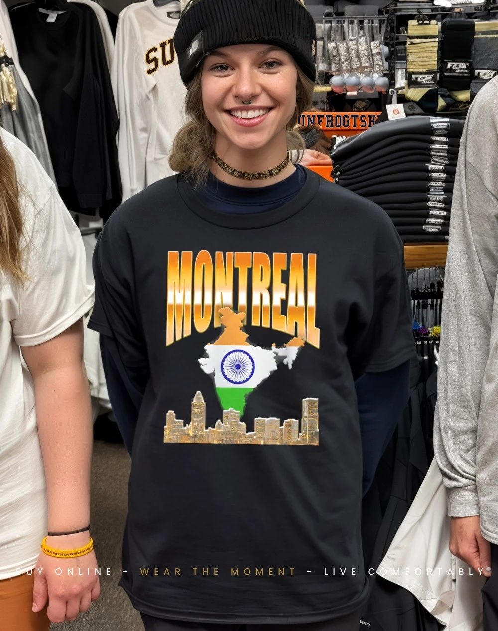 Montreal Indian city skyline shirt