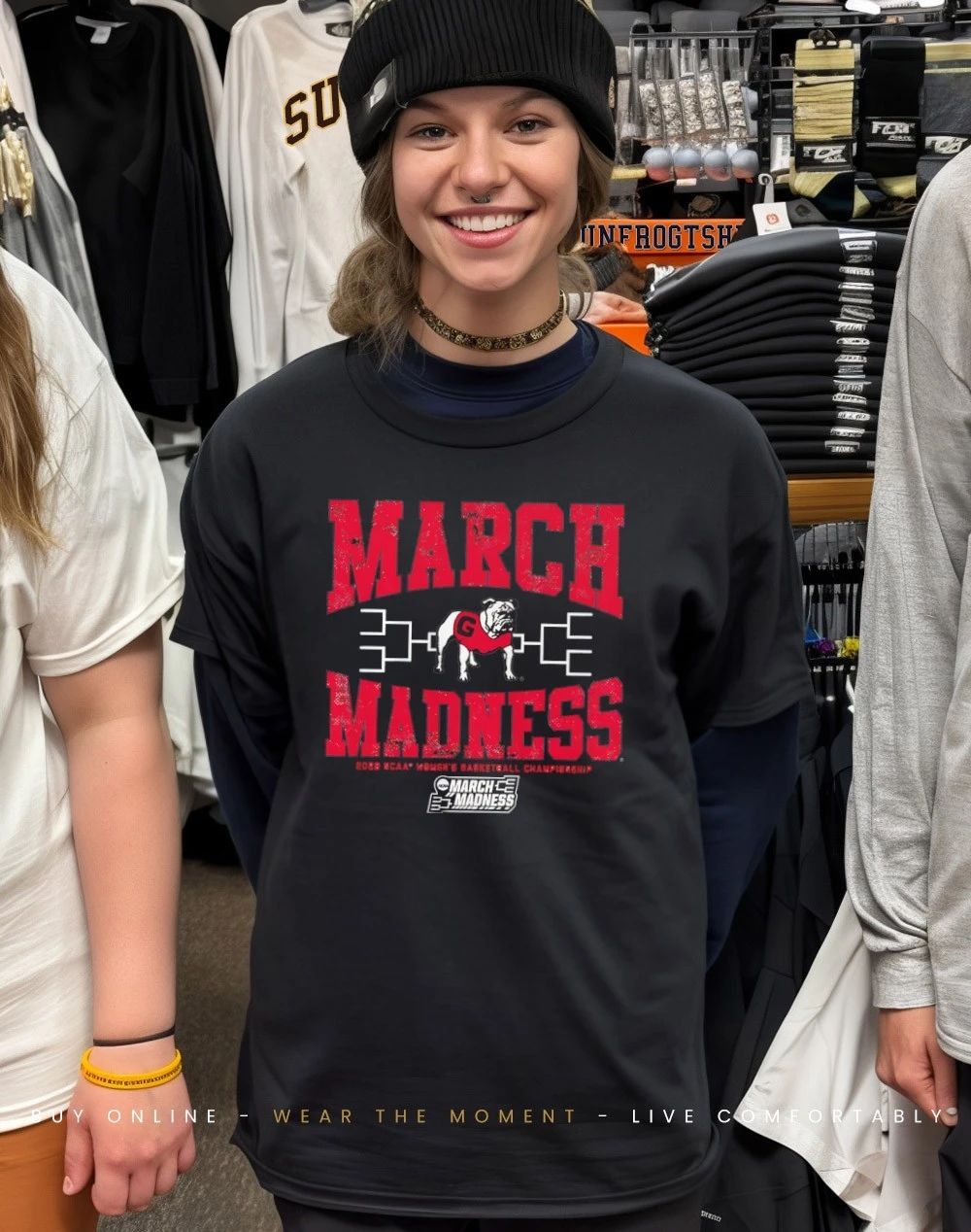 Georgia Bulldogs WBB 2026 March Madness logo shirt