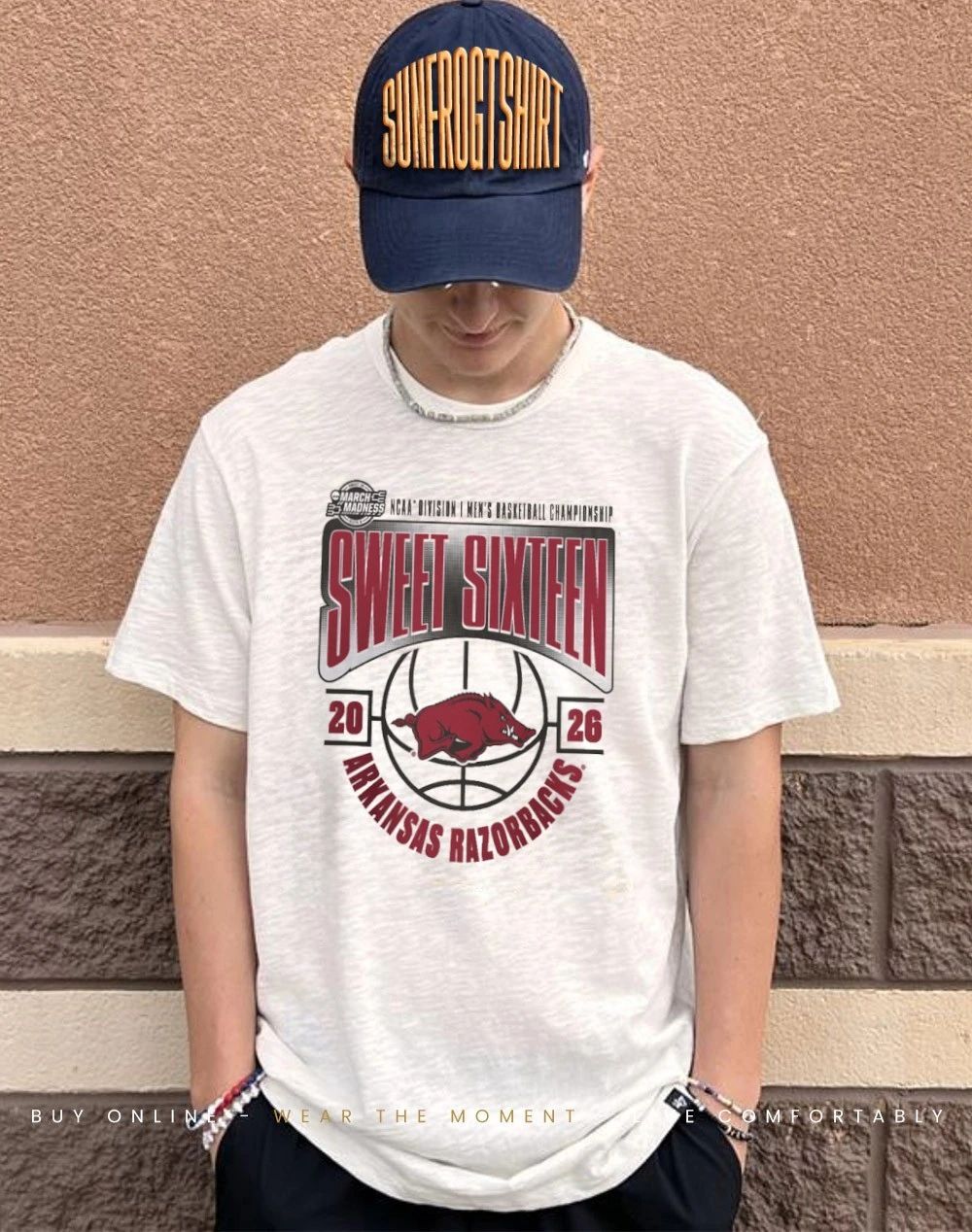 Arkansas Razorbacks 2026 NCAA Men’s Basketball Tournament March Madness Sweet 16 shirt
