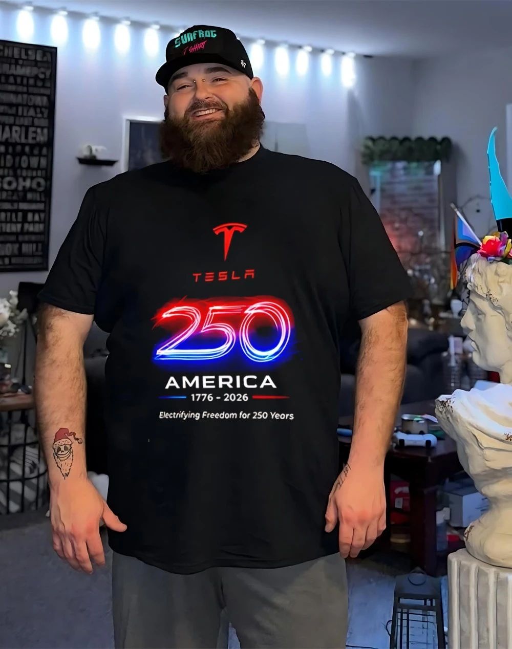 Tesla America 250 1776 2026 Electrifying Freedom for 250 Years shirt
