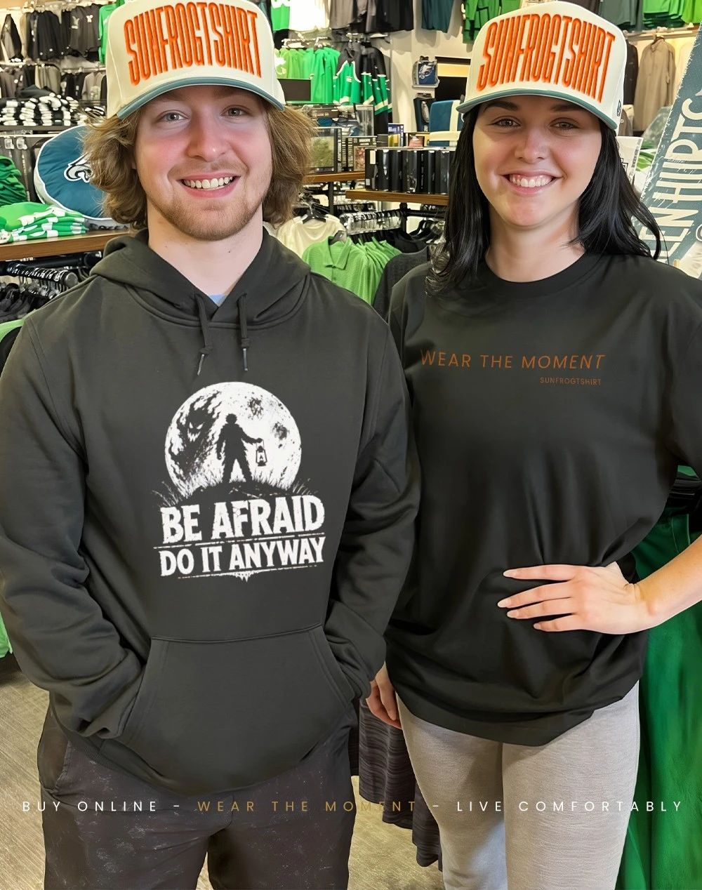 Be afraid do it anyway Moon graphic shirt