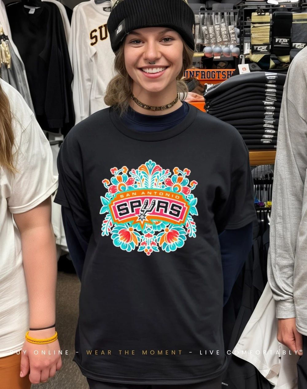 Crazy Hispanic Spurs Basketball Flower graphic shirt