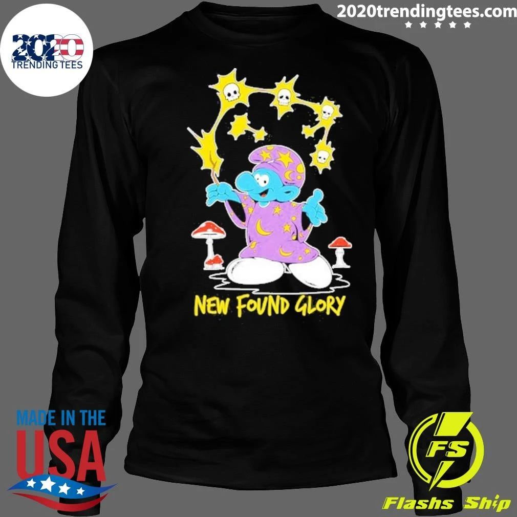 Premium Magician Smurf New Found Glory Cartoon T-Shirt