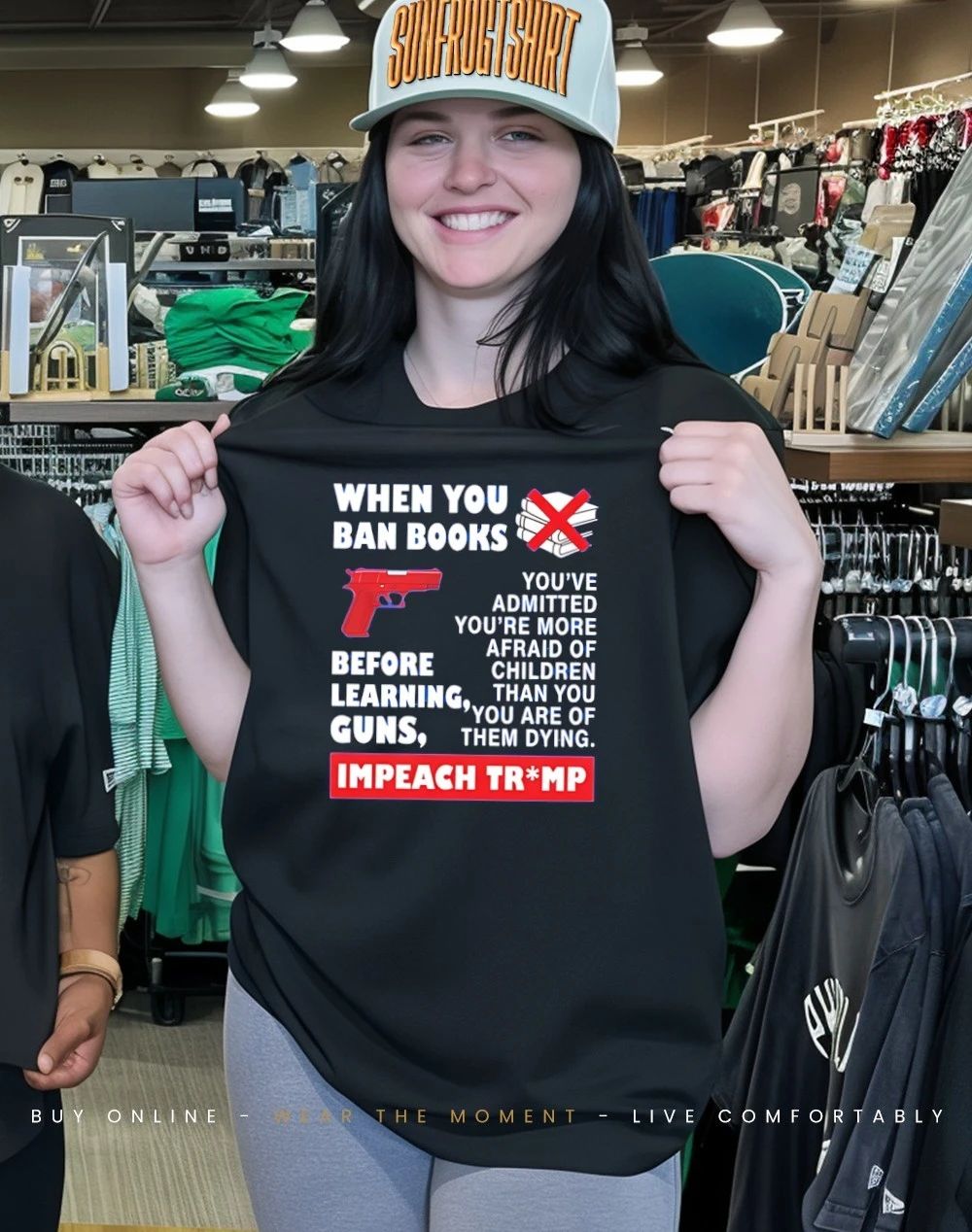 When You Ban Books Before Learning Guns Impeach Trump Shirt