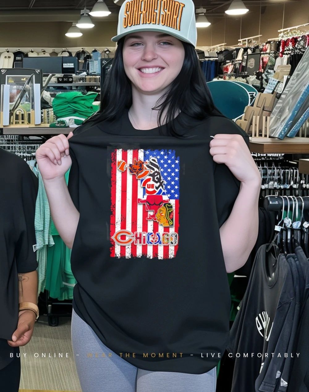 Chicago teams on the American flag shirt