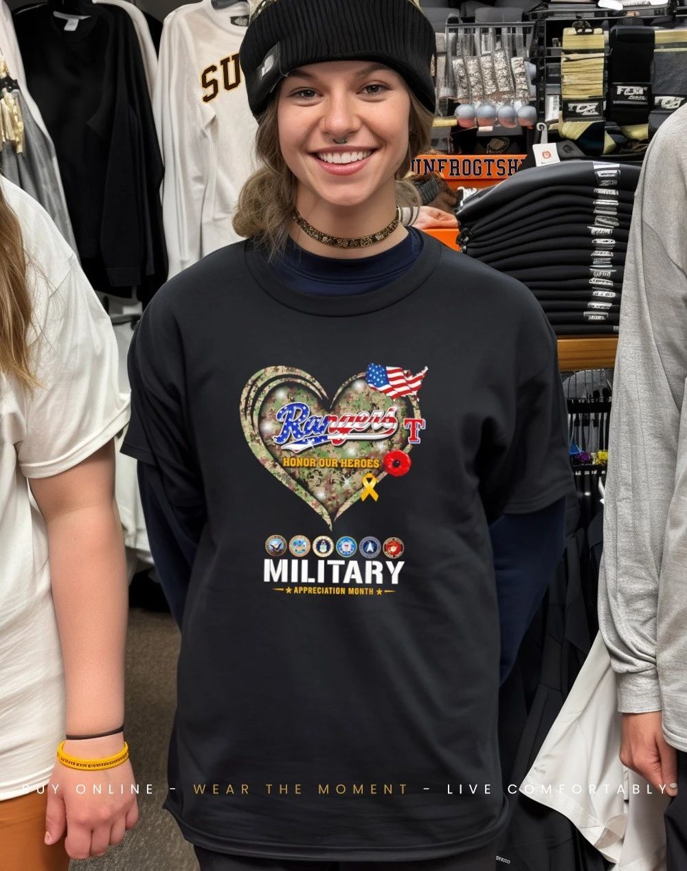 Texas Rangers Honor Our Heroes Military Appreciation Month shirt