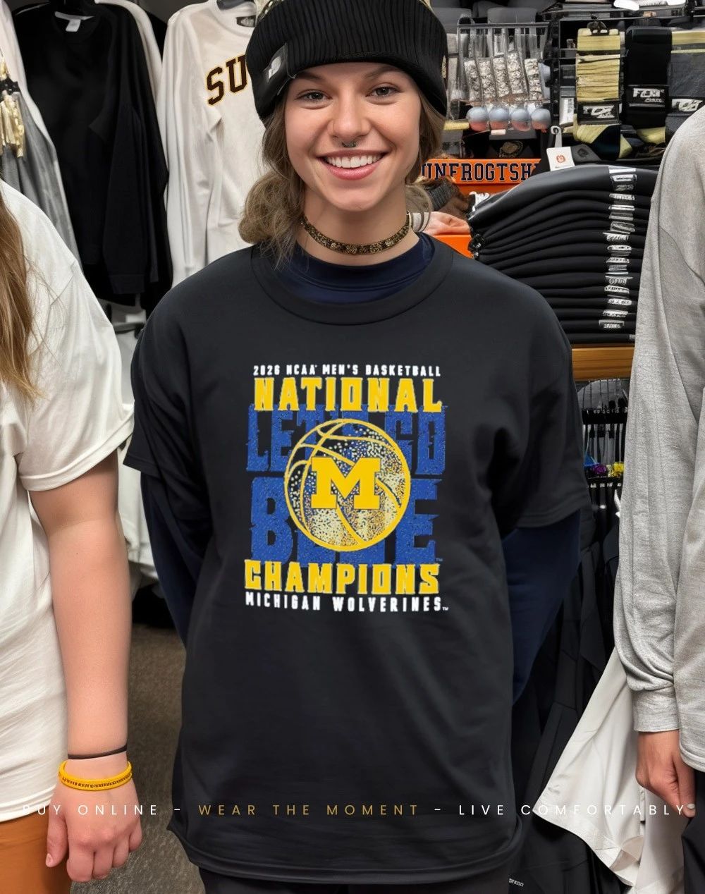 Michigan Wolverines 2026 NCAA Men’s Basketball National Champions Let’s go Blue shirt