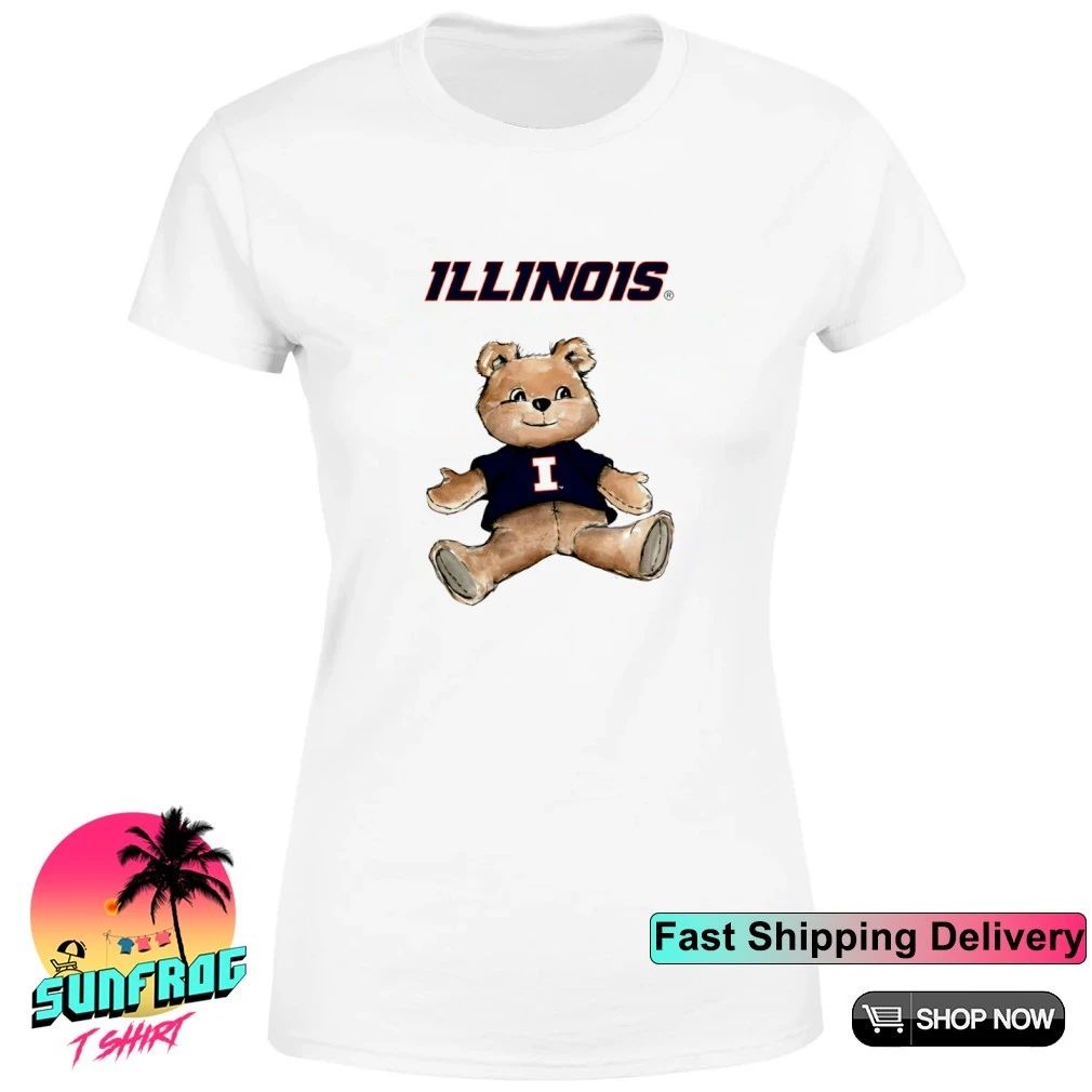 Illinois Fighting Illini Teddy Bear no one cartoon shirt
