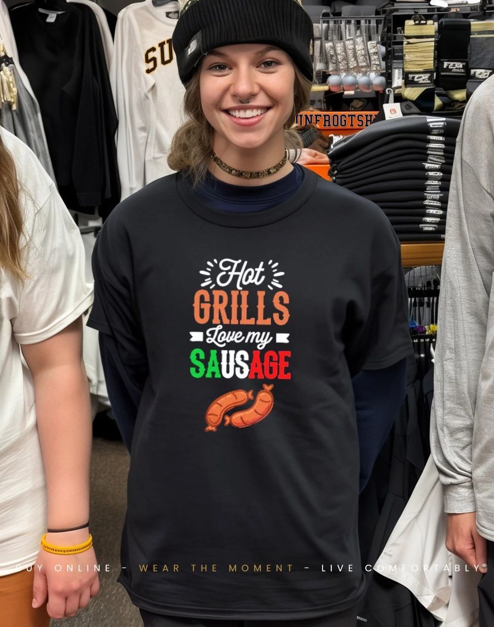 Grills Love My Sausage Italian flag shirt