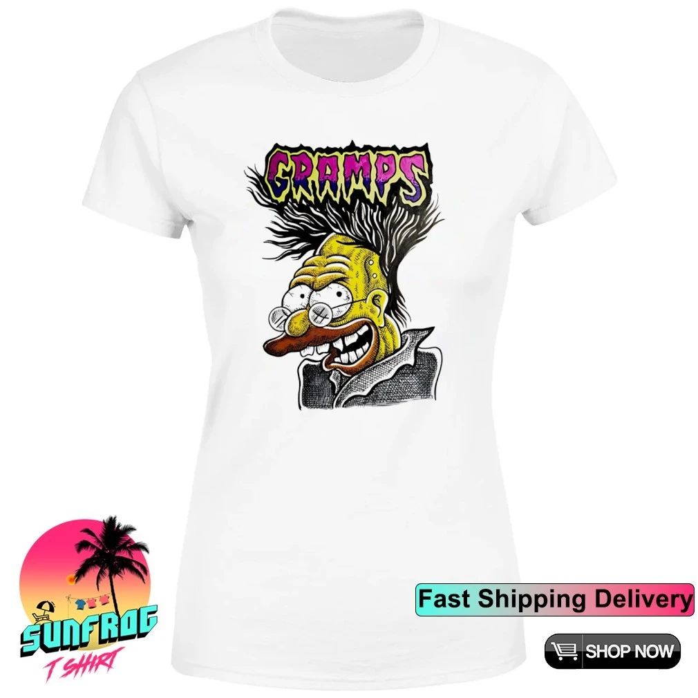 Grampa Simpson Gramps punk graffiti shirt