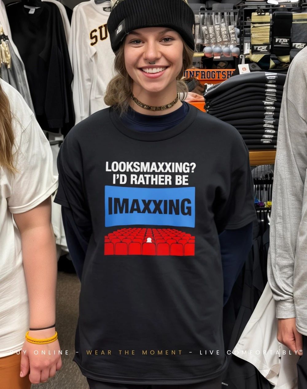 Looksmaxxing I’d Rather Be Movie Maxxing in 1.431 Aspect Ratio shirt
