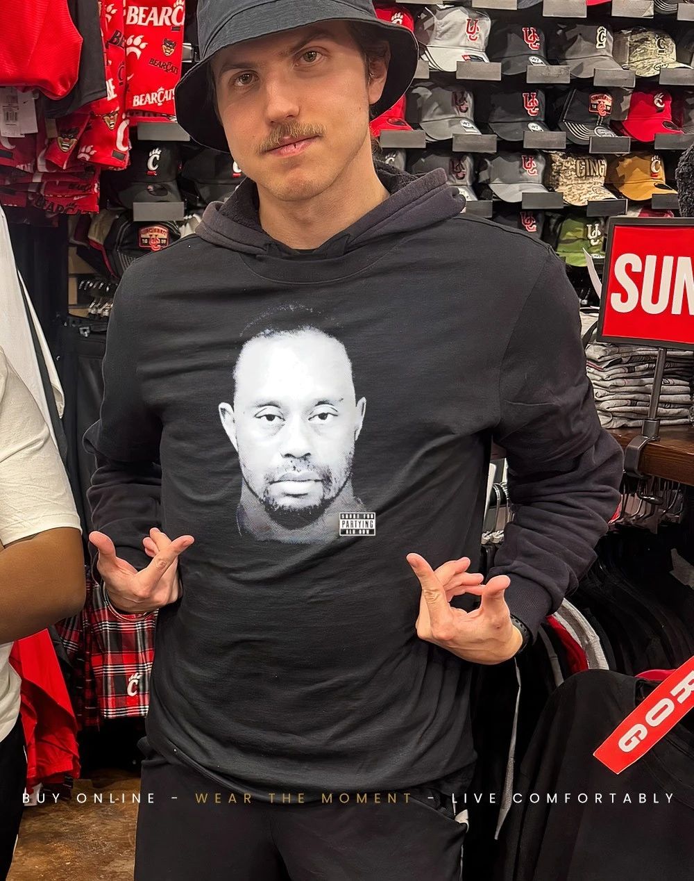 Tiger Woods Party Boy TW mugshot shirt