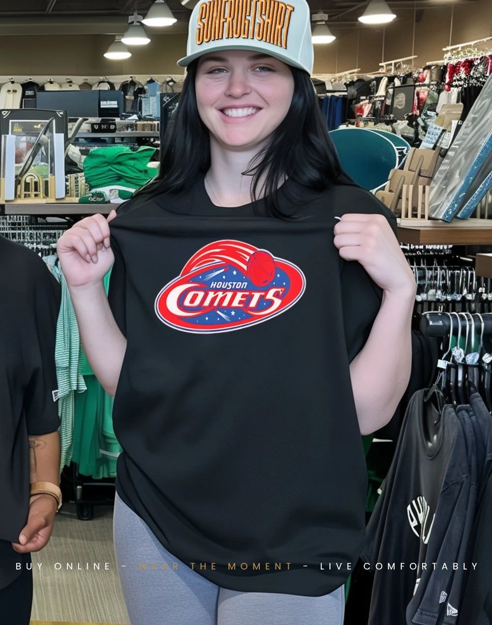 Red Vanvleet Rockin A Houston Comets shirt