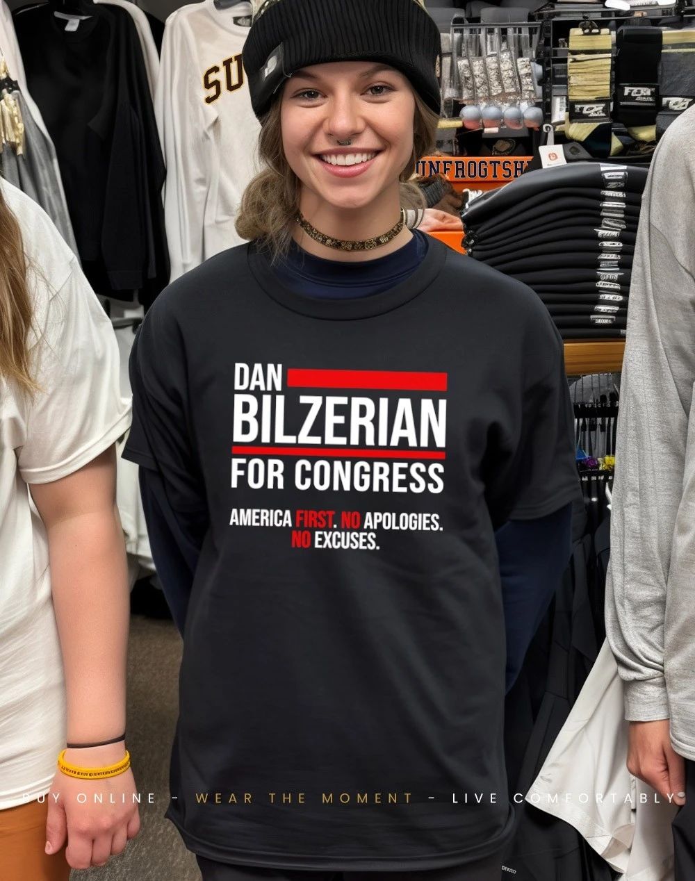 Dan Bilzerian for Congress America first no apologies no excuses 2026 Campaign shirt