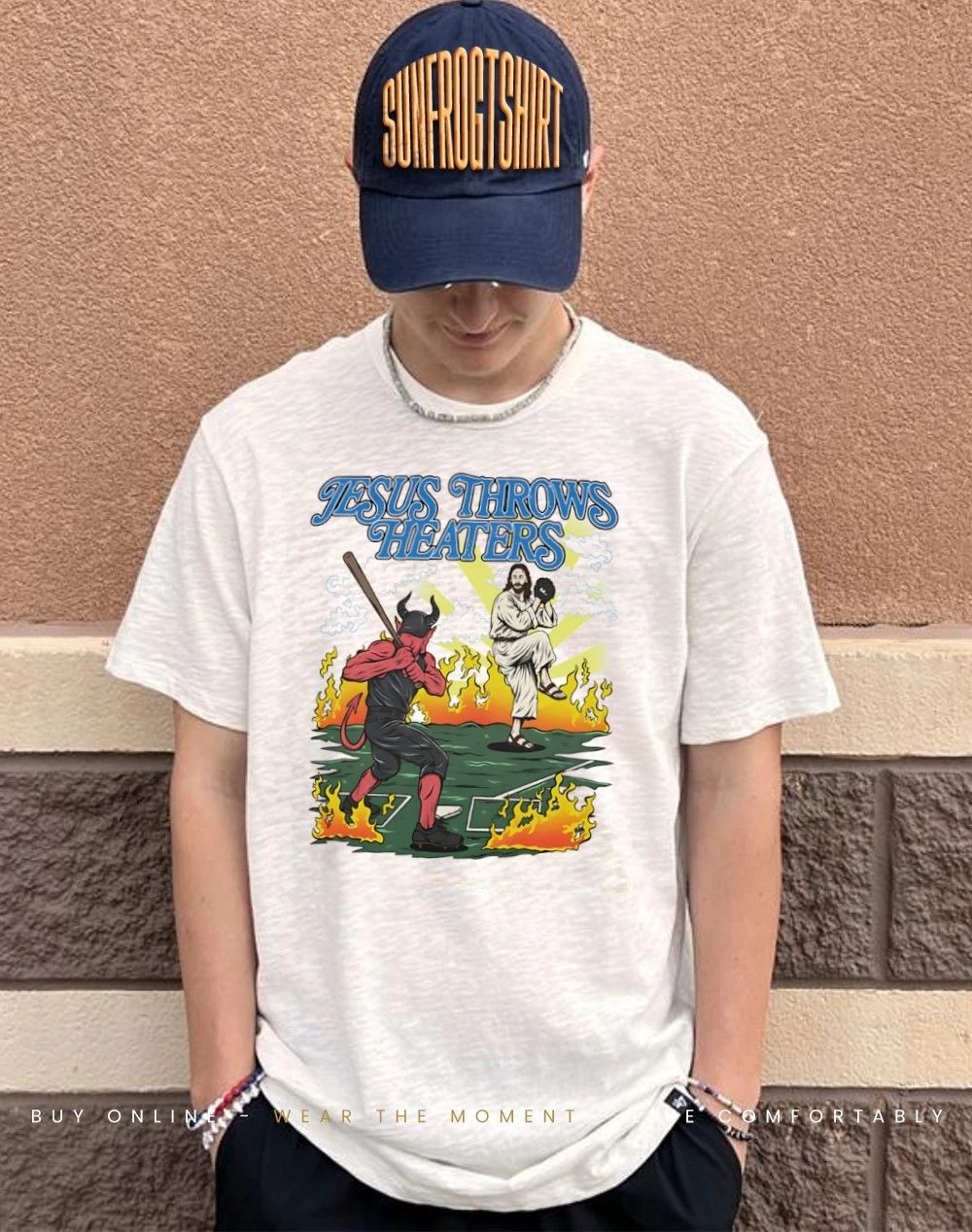 Jesus Throws Heaters Jesus Played Baseball shirt