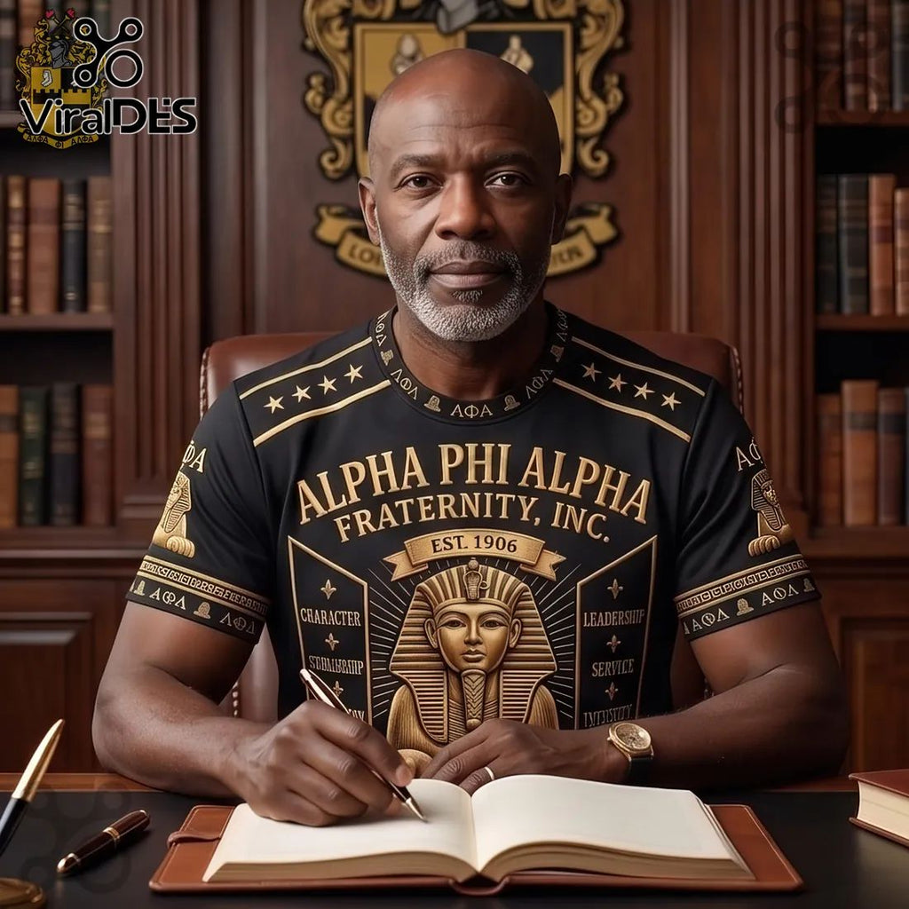 Alpha Phi Alpha Fraternity 1906 Gold Emblem T-Shirt
