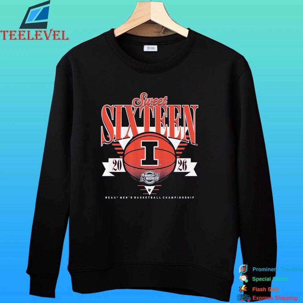 Illinois Fighting Illini Mbb 2026 Sweet Sixteen March Madness Ncaa Men’s Basketball Championship Shirt