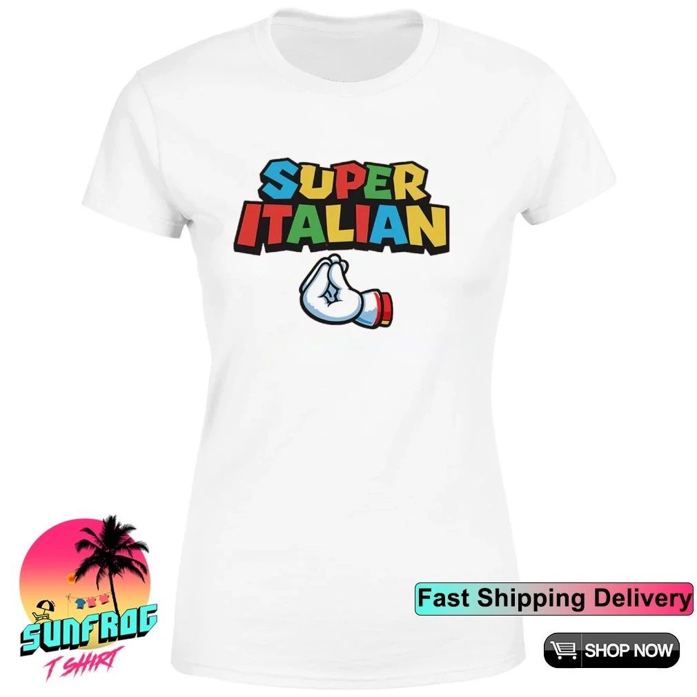 Super Italian Hand baseball shirt