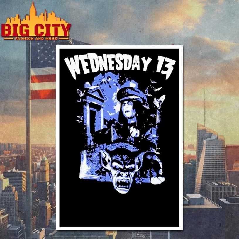 Wednesday 13 Cemetery Blue Shirt