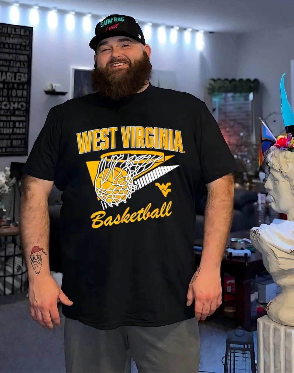 West Virginia Mountaineers Basketball Retro Swish shirt