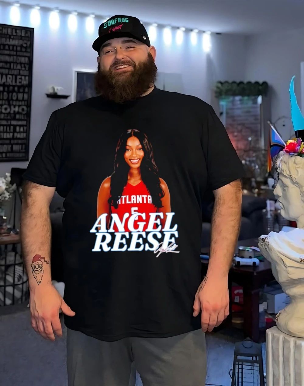 Angel Reese Atlanta Dream signature graphic shirt