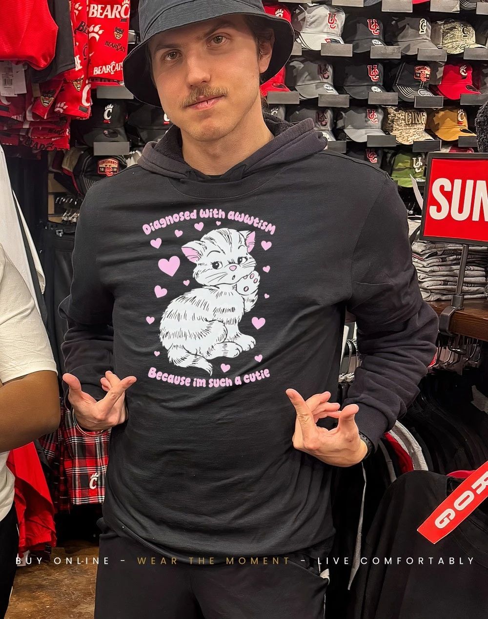 Diagnosed with awwtism because I’m such a cutie Cat shirt