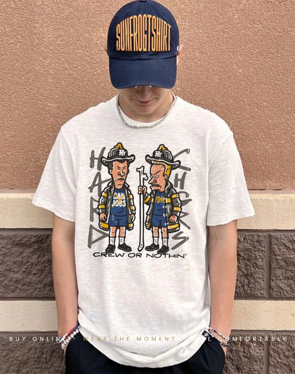 Beavis and Butt-Head firefighters crew or nothing shirt