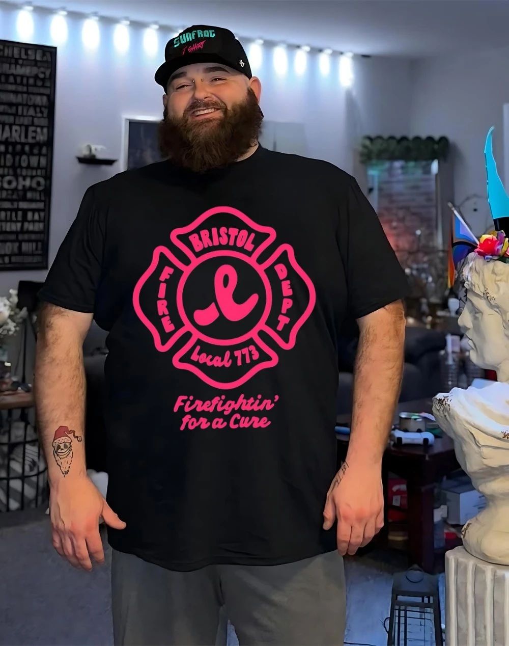 Bristol Fire Dept Local 773 fighting for a cure Breast Cancer shirt