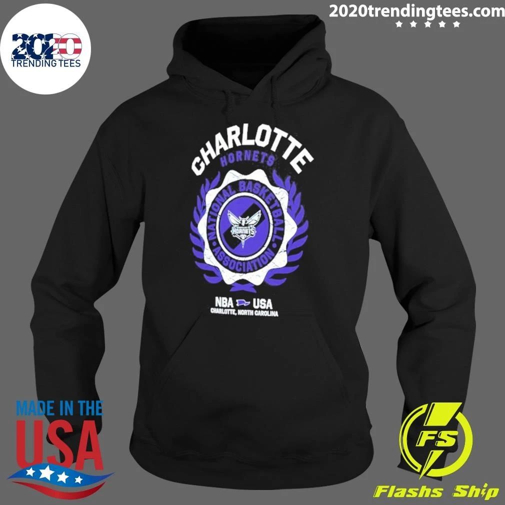 Charlotte Hornets Nba Usa Laurel Crest Flocking 2026 Shirt