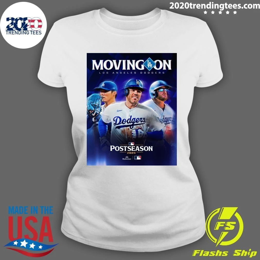 Moving Aon Los Angeles Dodgers Postseason 2026 Budweiser T-shirt