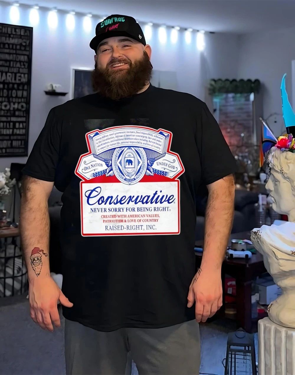 Conservative never sorry for being right shirt
