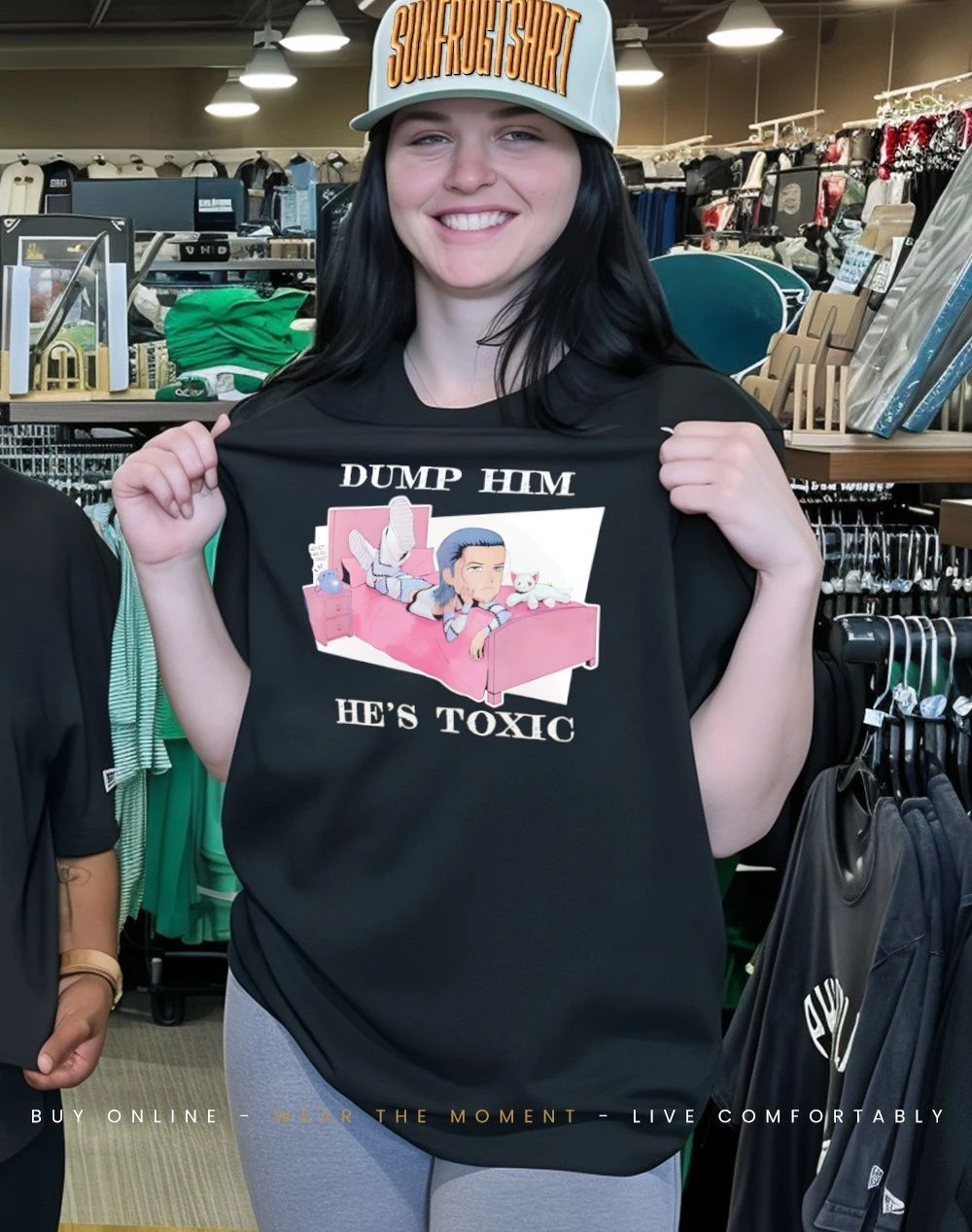 Kit Wilson Dump Him he’s toxic cartoon shirt